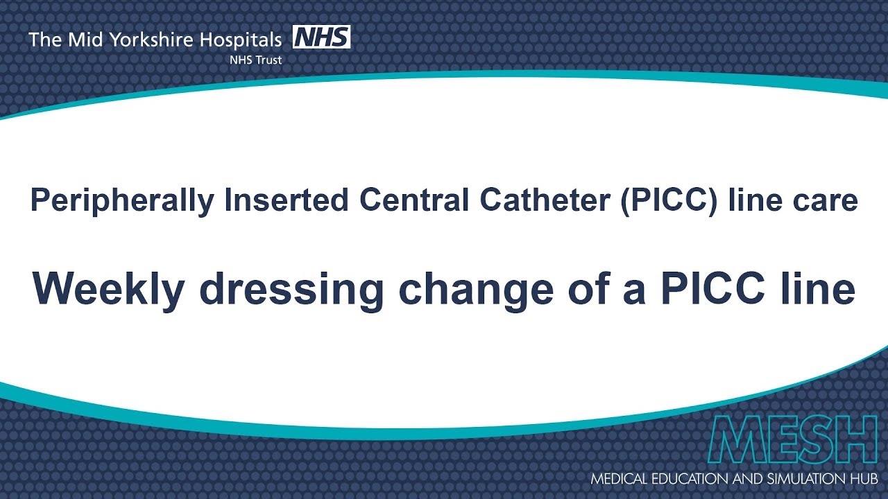 Еженедельная смена повязки линии PICC
