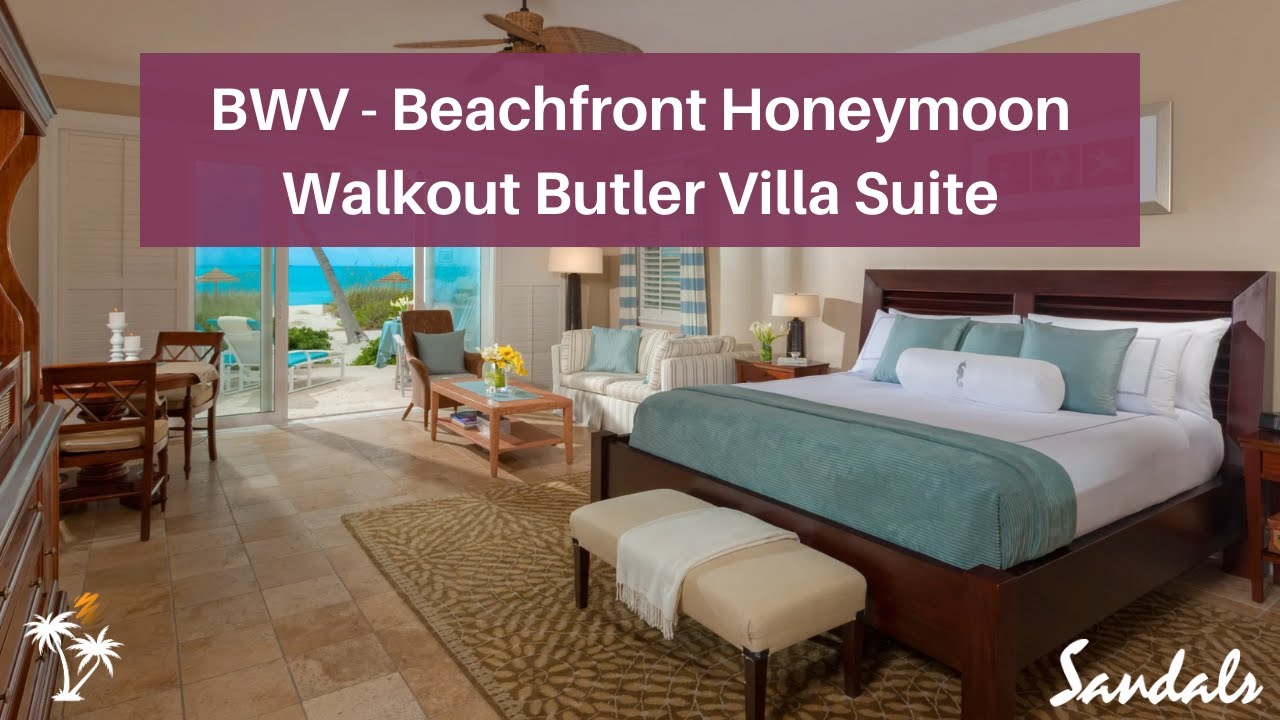 BWV Tour: Beachfront Honeymoon Walkout Butler Villa Suite | Sandals Emerald Bay