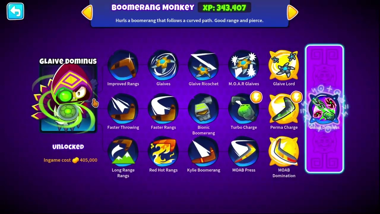 what's the highest round i can get with only boomerang monkey