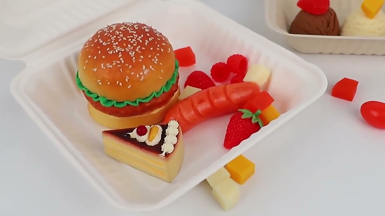 Compostable Clamshell Takeout Containers