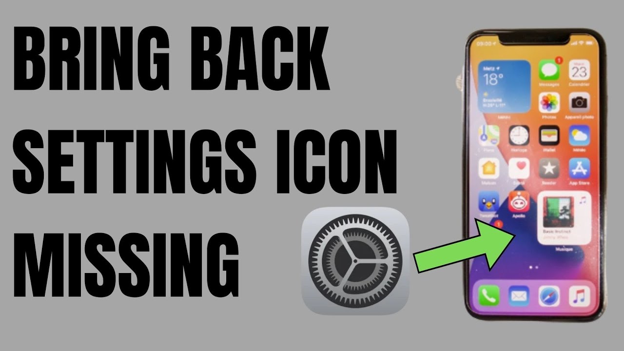 How to Bring Back the Missing Settings icon in iPhone