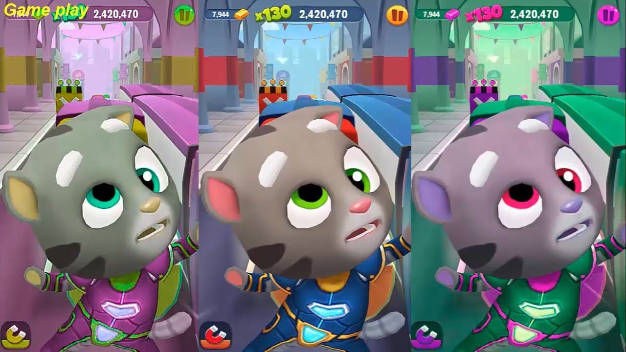 Talking Tom Gold Run (3 Star) Colors Reaction Hyper Tom  in New Side World Water Park