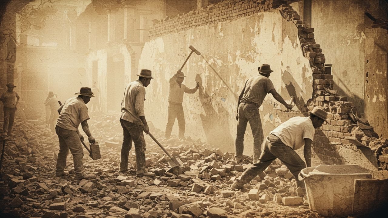 Cuando los albañiles derribaron la pared en Guanajuato, el olor que salió hizo gritar a todos