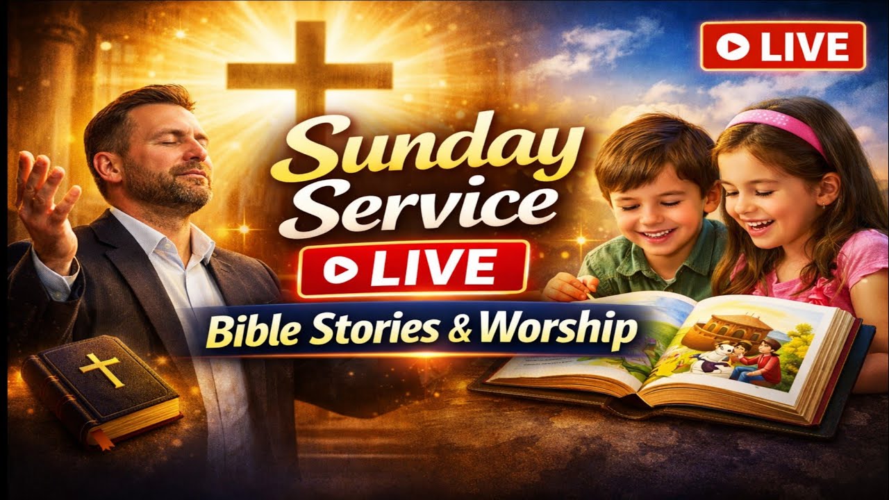 Sunday Service LIVE | Christian Church Worship & Sunday School Bible Stories