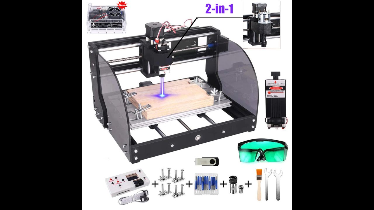 Laser Engraver Machine | Wood Router Upgraded 3018 Pro With Offline |  GRBL DIY 3Axis PBC 