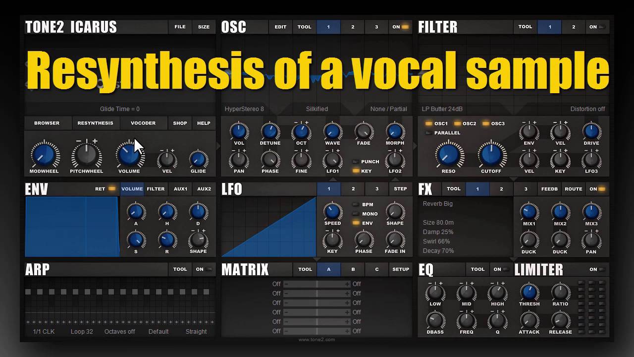 Tone2 Icarus tutorial: Resynthesis