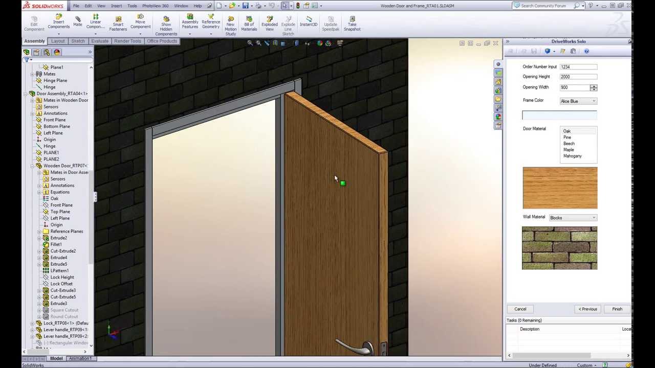 DriveWorks Solo - Controlling Model Material