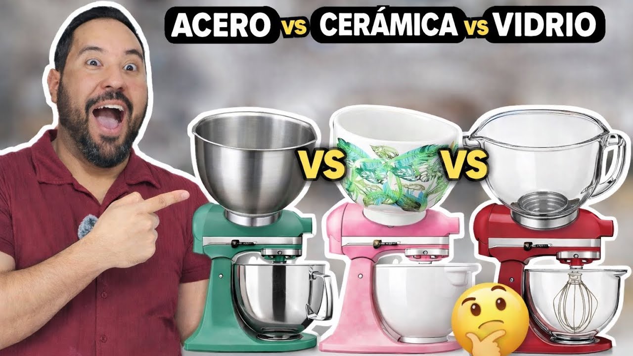 Acero vs Cerámica vs Vidrio: ¿Qué Tazón KitchenAid comprar?