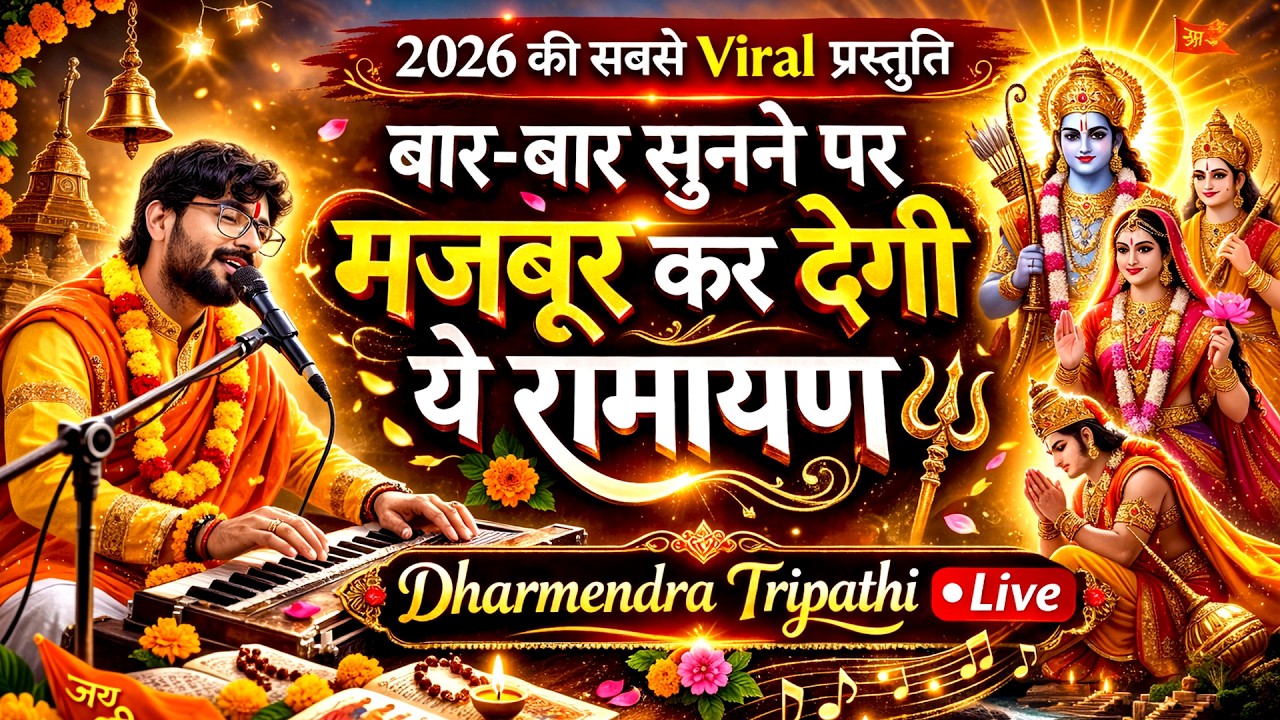 बार-बार सुनने पर मजबूर कर देगी ये रामायण 🔱 | Dharmendra Tripathi Live Ramayan 2026