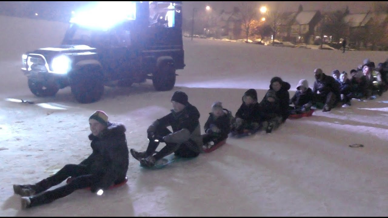 DROVE A 4x4 DJ TRUCK INTO A NO GO ZONE & STARTED A PARTY IN THE SNOW