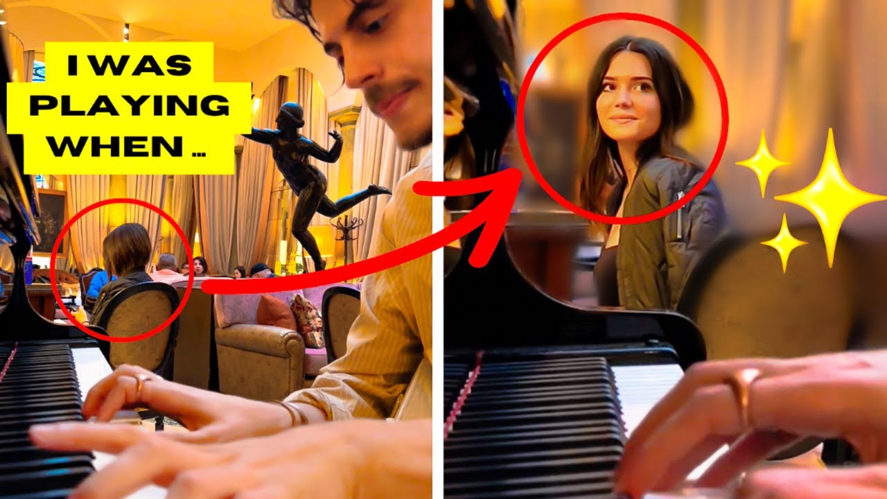 I played a SERENADE in a hotel...Watch this girl's reaction!👀✨