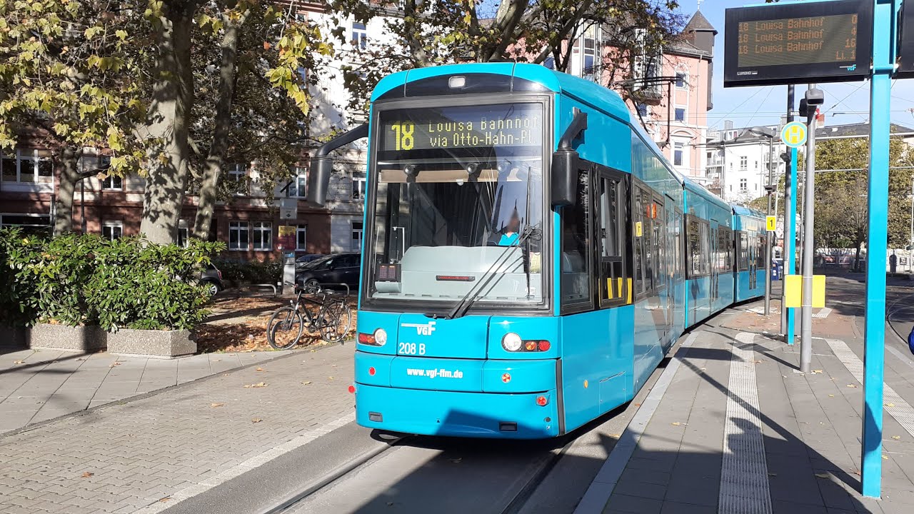 Ansagen umgeleitete Linie 18 Sachsenhausen Louisa Bahnhof → Südbahnhof