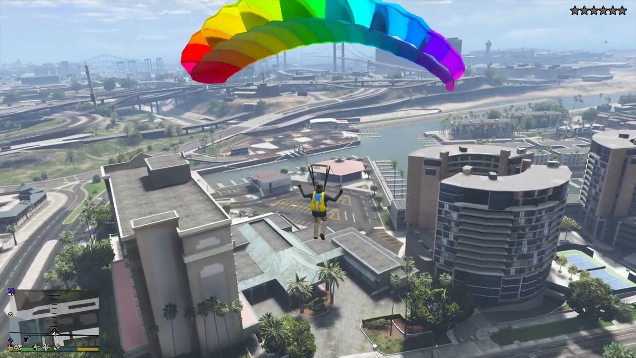 GTA 5 - Trevor's Airport Hangar Massacre + Ten Star Escape