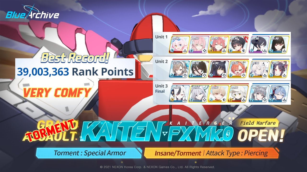[Blue Archive] Grand Assault Kaiten Outdoor TORMENT Blue - Comfy Clear