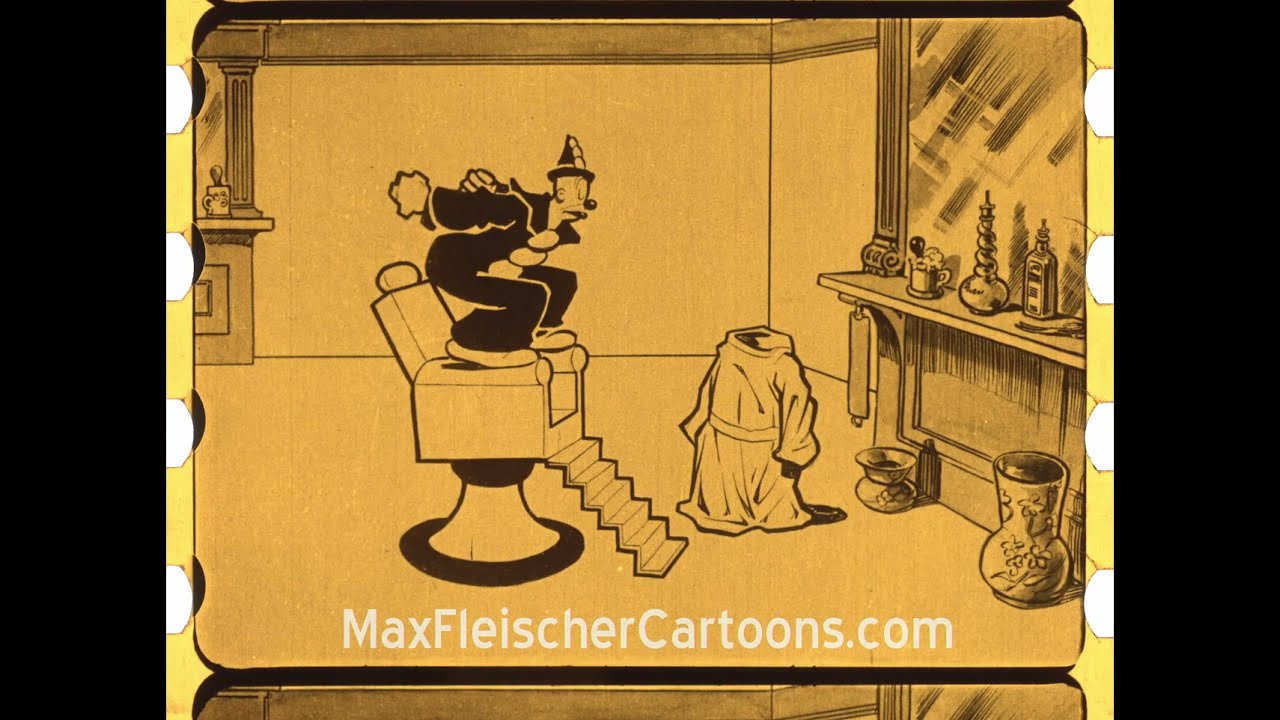 Out of the Inkwell | Ko-Ko The Barber | 1925 | 35mm 4K Koko the Clown Max Fleischer Studios Cartoon