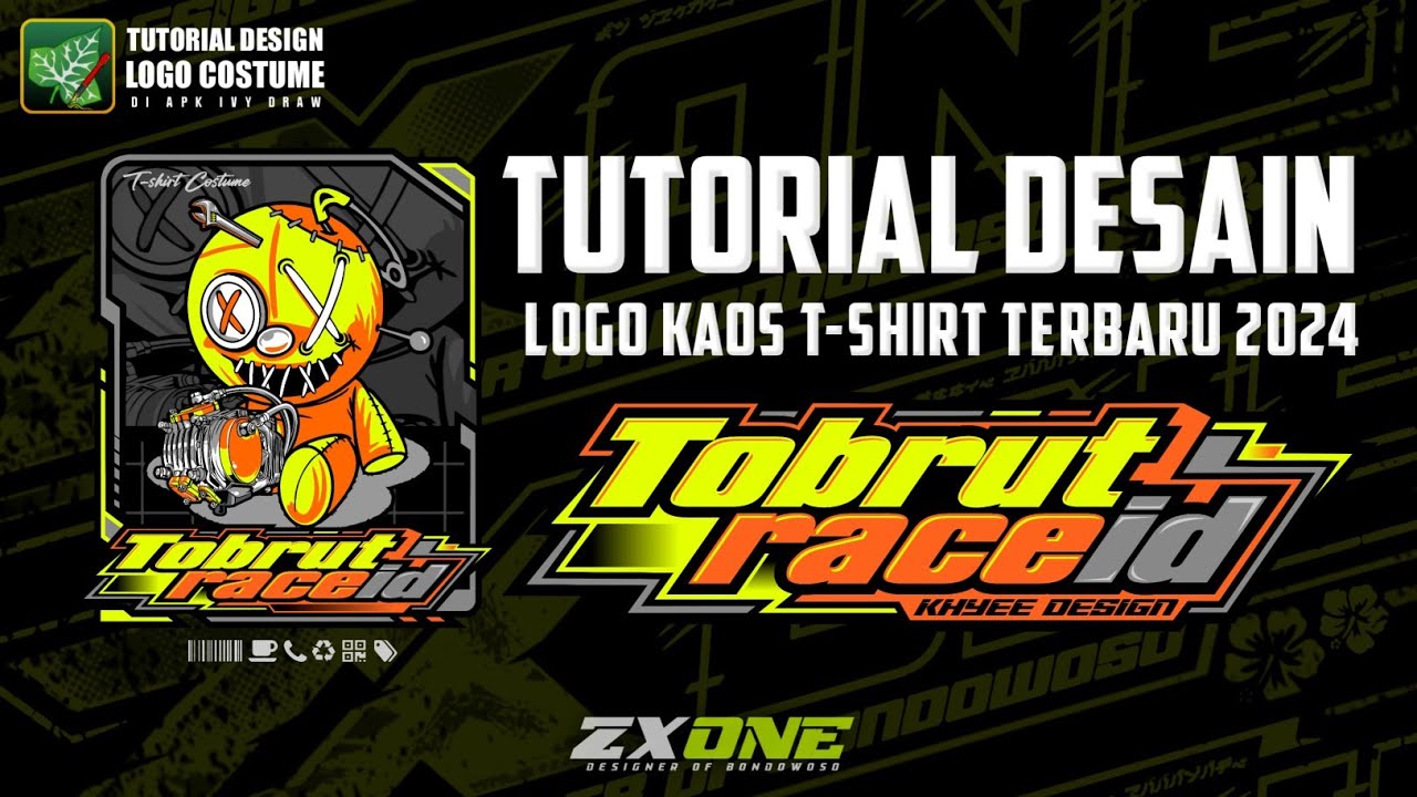 TUTORIAL DESAIN LOGO KAOS T-SHIRT STYLE RACING TERBARU 2024🔥🔥