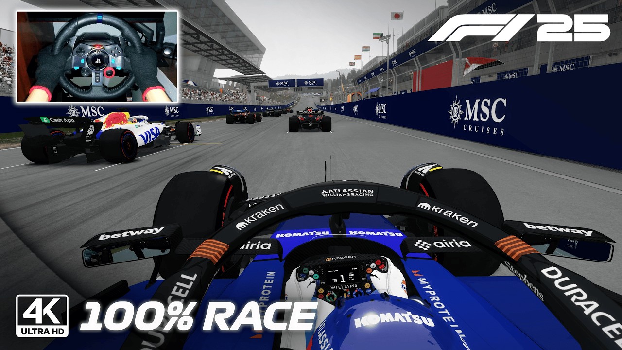 Williams Racing FW47 by Carlos Sainz | F1 2025 MOD - Austrian GP 100% Race | Logitech G29 Gameplay