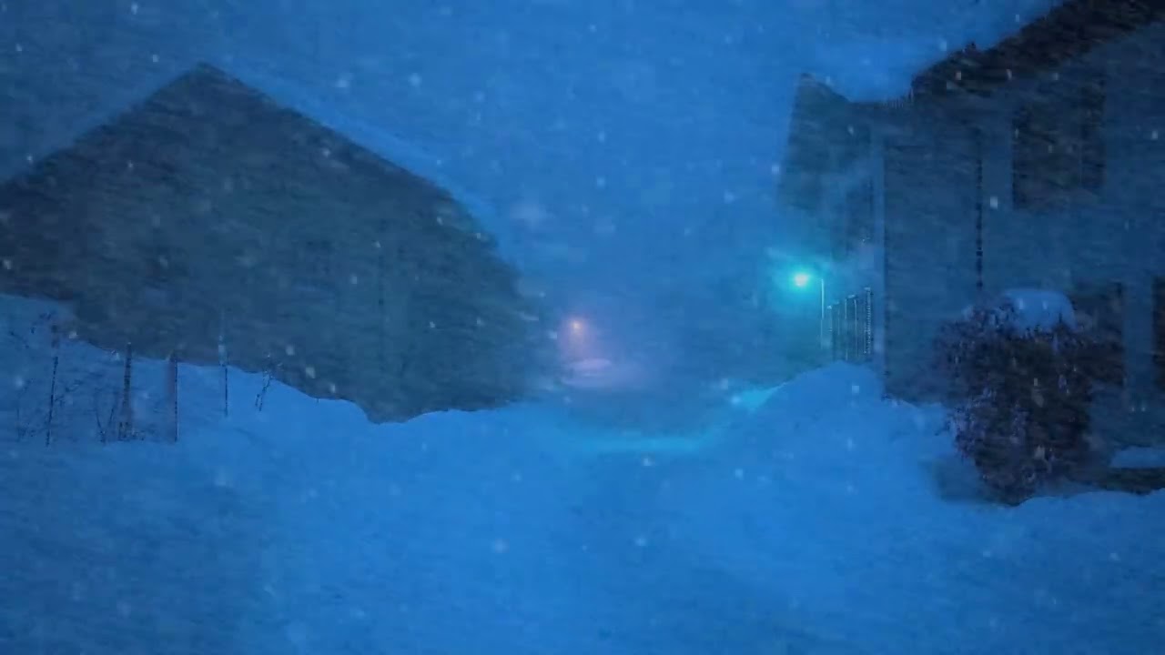 Frozen City in a Winter Storm | Relentless Howling Wind & Harsh Cold Ambience | Brown Noise to Sleep