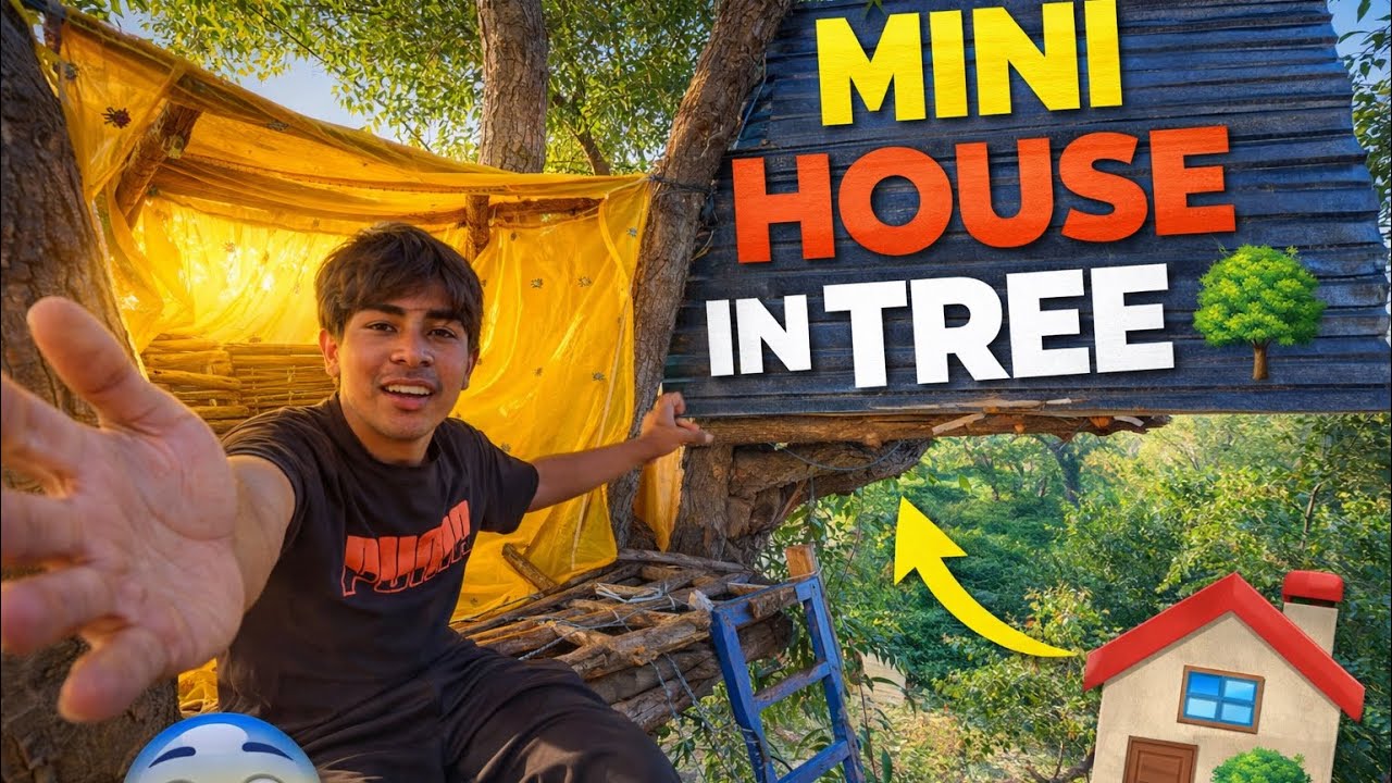 Mini house in tree 🌳🏡 !! mini house is video comment 🤪 !! 👉 24 hours hard challenge 👈 !!