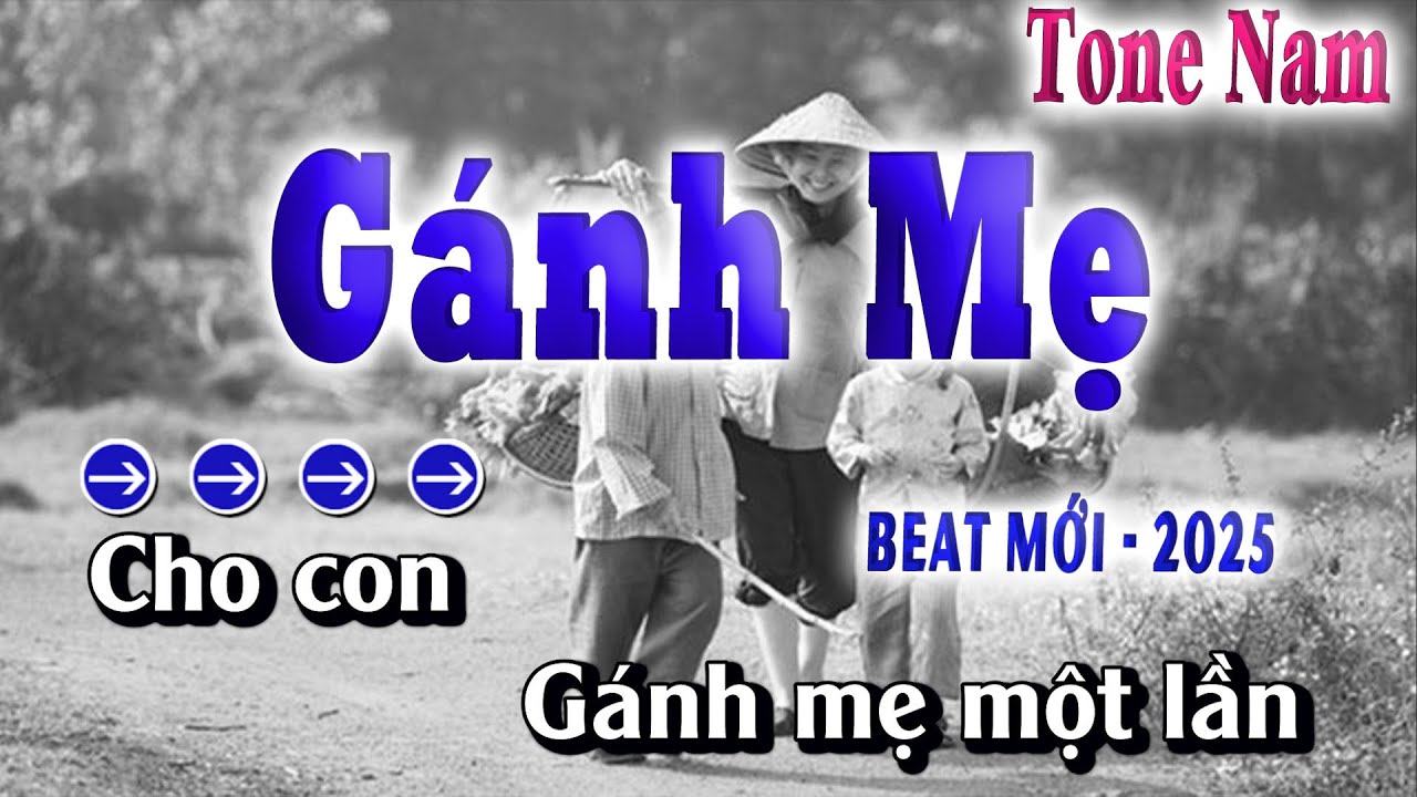 Gánh Mẹ Beat Chuẩn Karaoke Tone Nam - Beat Mới Quân Organ