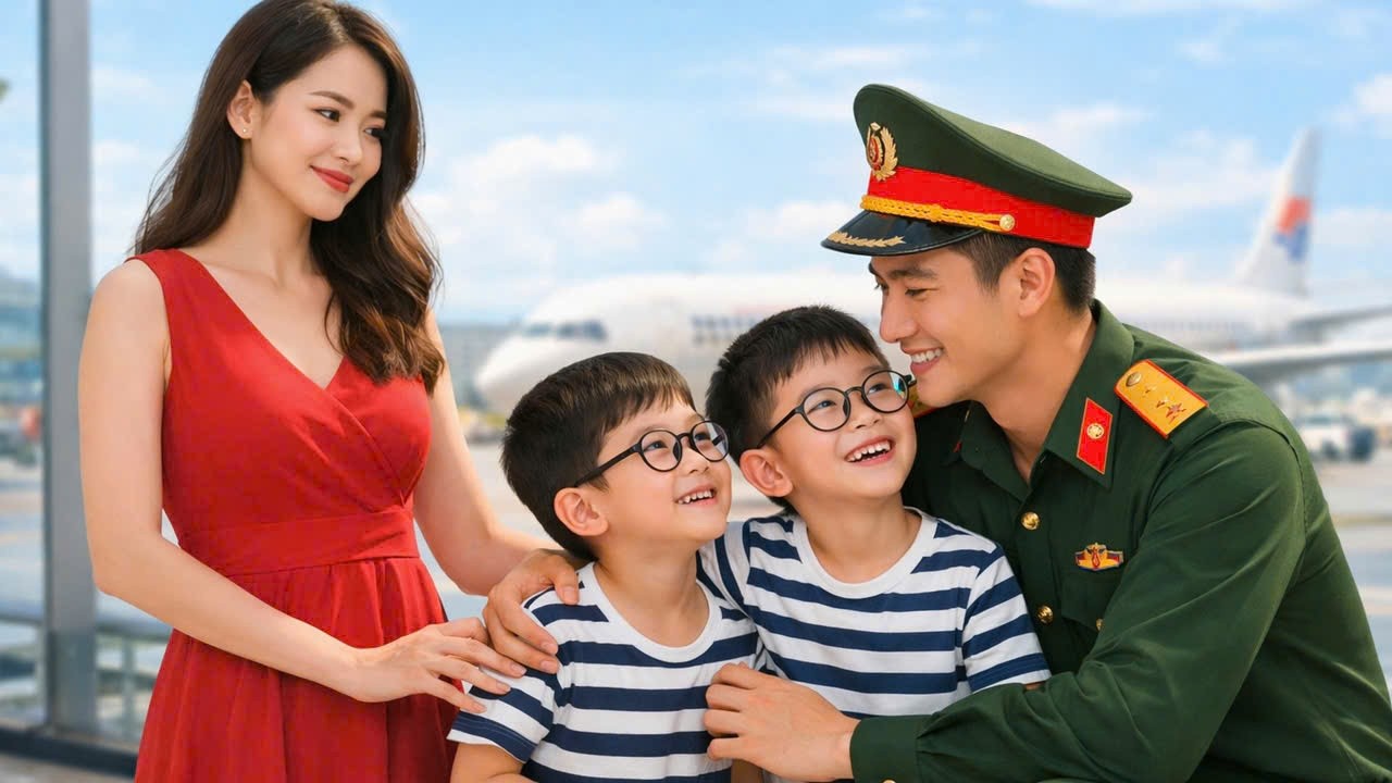 Ngày Xuất Ngũ Trở Về – Đại Úy Chết Lặng Khi Gặp Vợ Cũ Bế 2 Con Ở Sân Bay