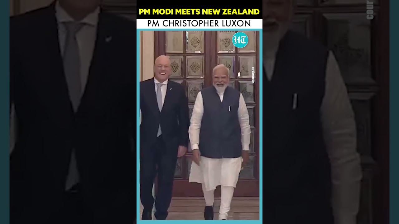 PM Modi meets NZ counterpart Christopher Luxon, discusses bilateral ties, trade expansion #shorts