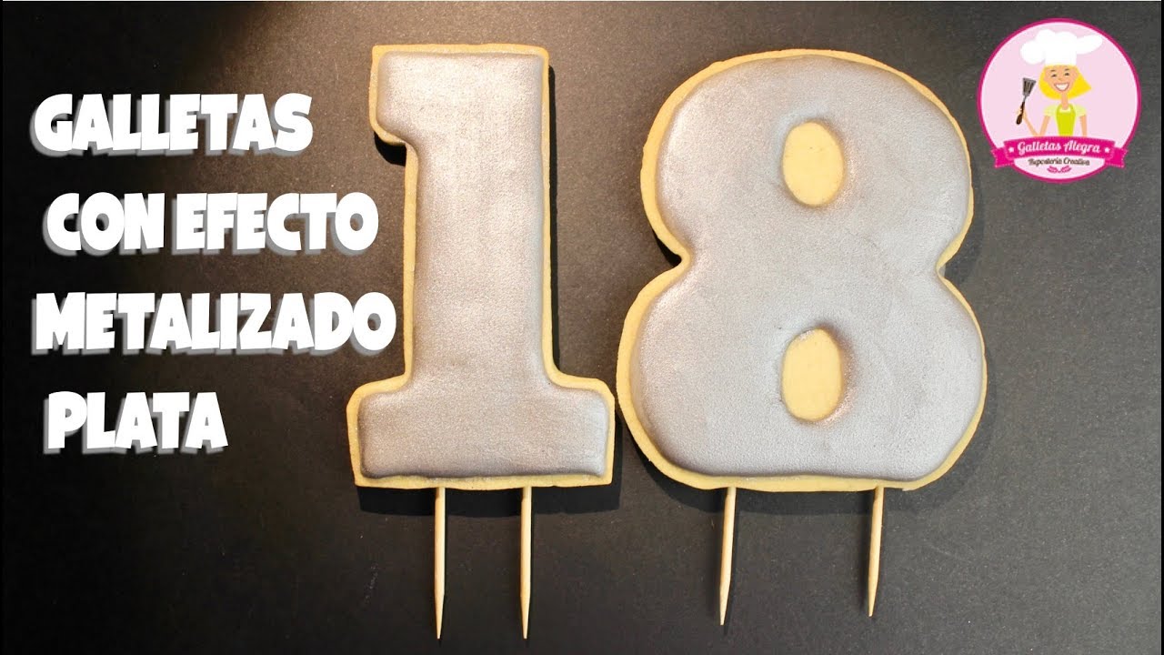 CÓMO HACER GALLETAS CON EFECTO METALIZADO PLATA | ROYAL ICING | GALLETAS ALEGRA