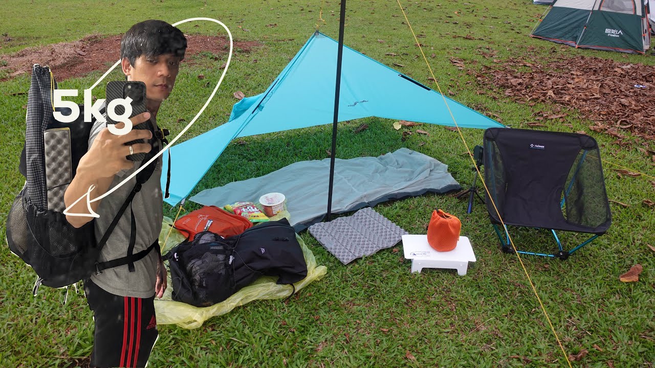 Ultralight Tarp Camping | CAYL Mari Roll Top X-pac | 3F UL Gear Poncho Tarp