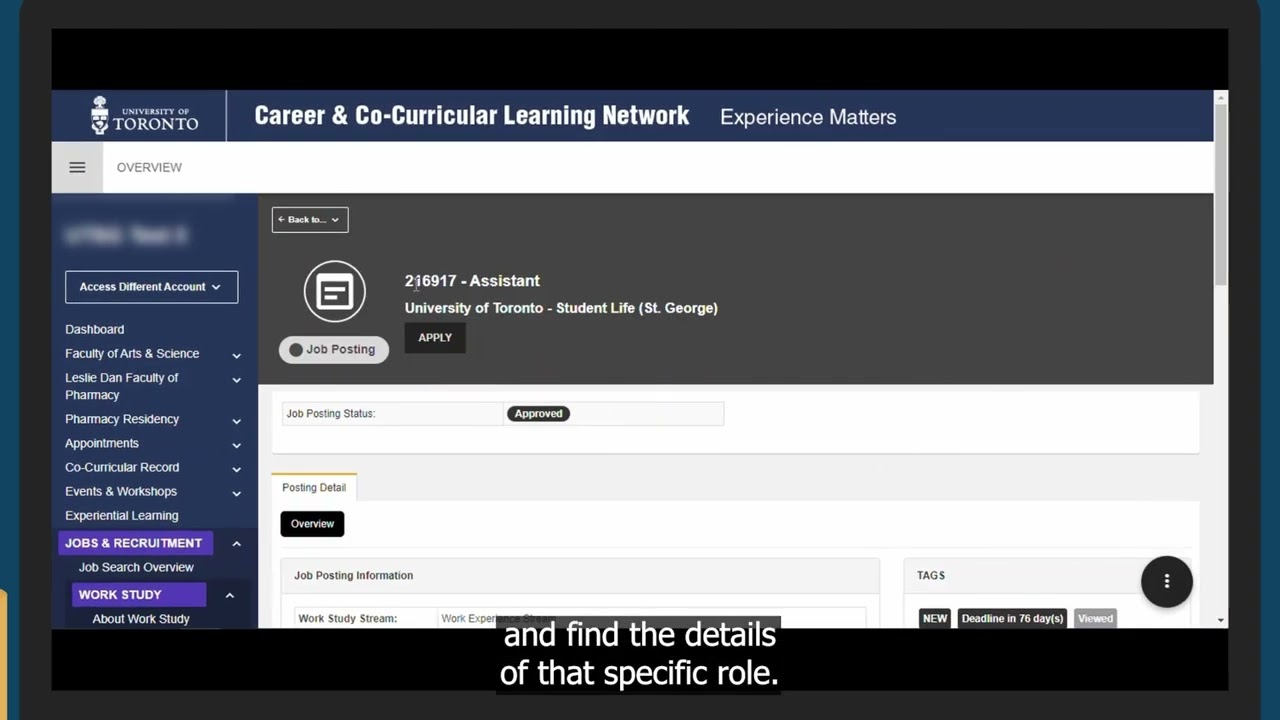 Using the CLNx: Applying to Work Study jobs – University of Toronto