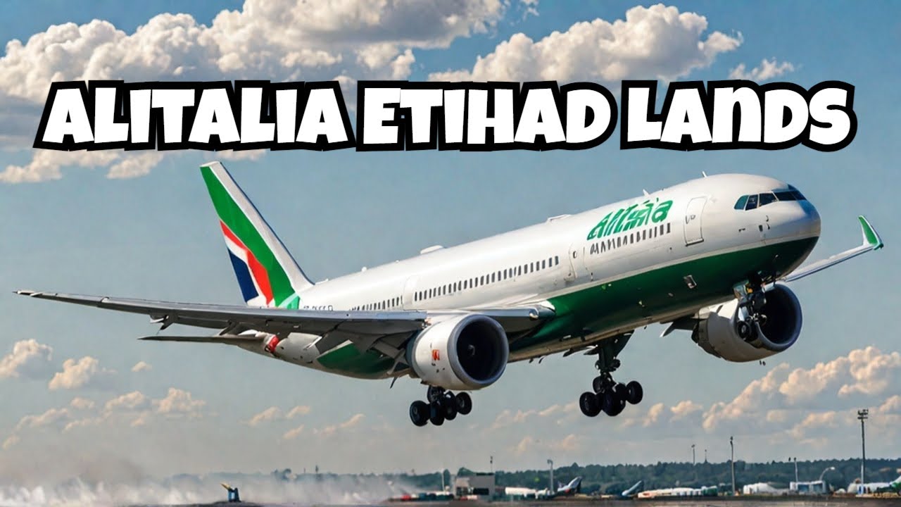 Alitalia Etihad Boeing 777 EXPO Landing and Takeoff at Tenerife
