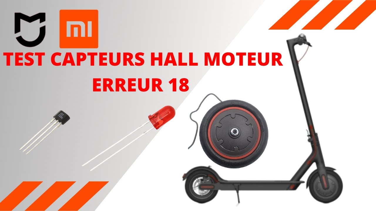 REPARATION TROTTINETTE XIAOMI M635 TESTER LES CAPTEURS HALL DU MOTEUR DE LA TROTTINETTE XIAOMI M365