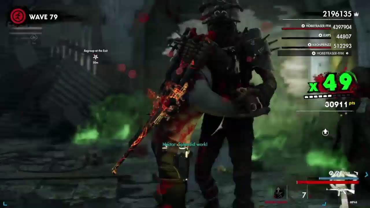 Zombie Army 4: Dead War - Hard 4 Players Setup - 79 Waves - Into The Darkness