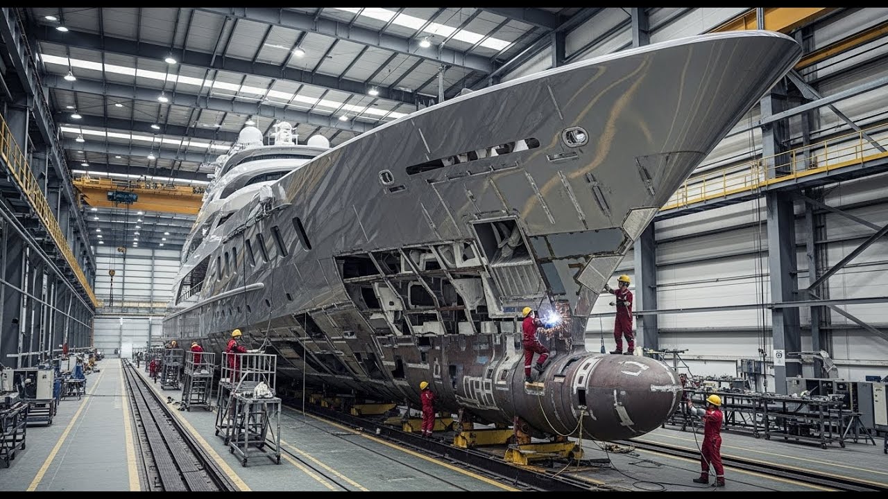 INSIDE THE SUPER-YACHT FACTORY: From Steel Hull to $500M Floating Palace — Full Process