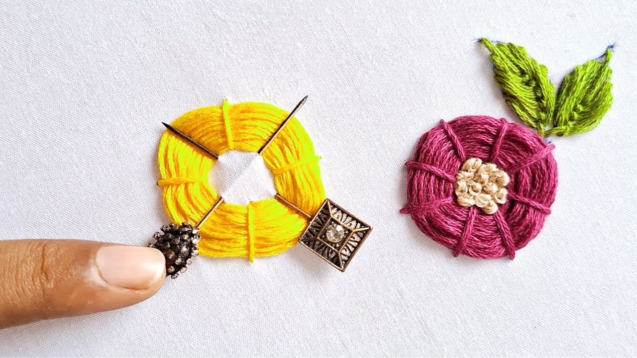 Easy and awesome flower hand embroidery for beginners, kadai dejan, Creative Crafts