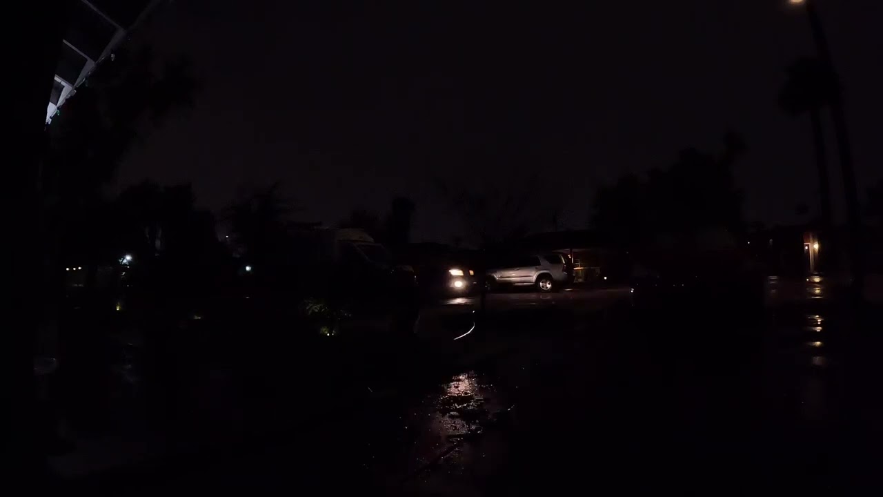 Night rain video 1