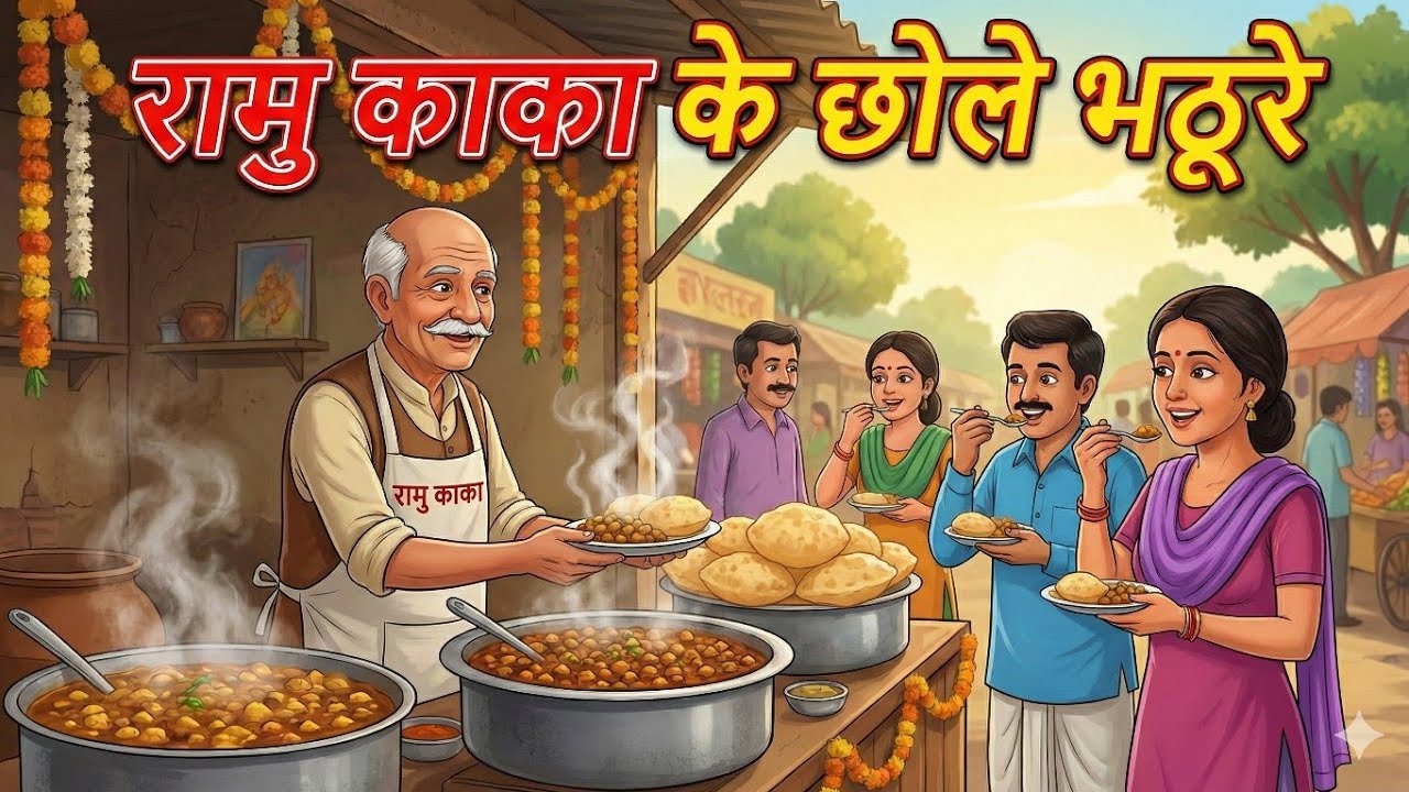 रामु काका के छोले भठूरे | Moral Stories | Hindi Kahaniya | Hindi Story I Hindi cartoon |