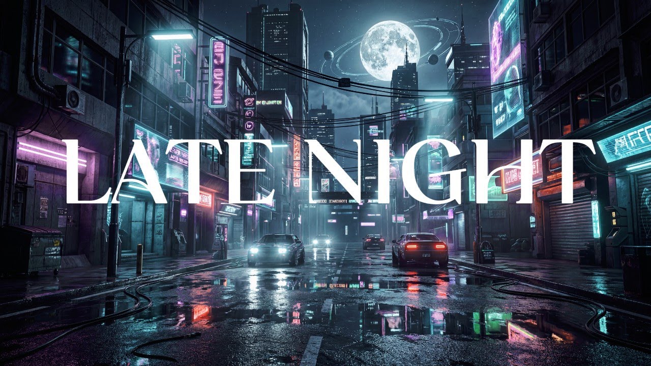 Rainy Lofi for Late Night Work | Cyberpunk Neon City Under Moonlight