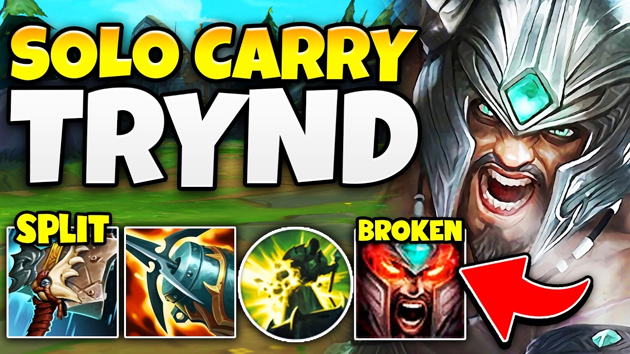 HOW TO LITERALLY SOLO CARRY GAMES WITH TRYNDAMERE (PERFECT SPLIT PUSHING)