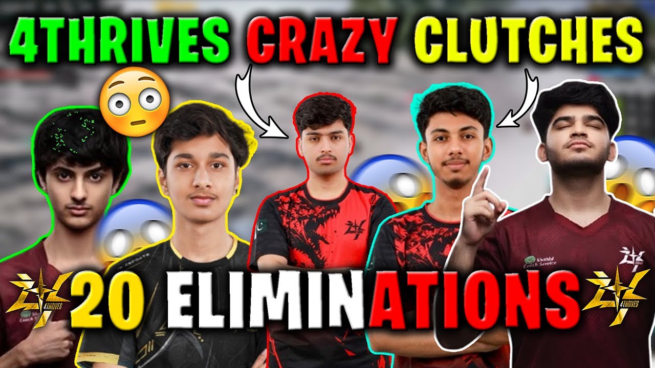 4THRIVES CRAZY CLUTCHES - GROUP GREEN | 20 ELIMINATIONS IN 1 MATCH | ESPORTS HIGHLIGHTS 2026