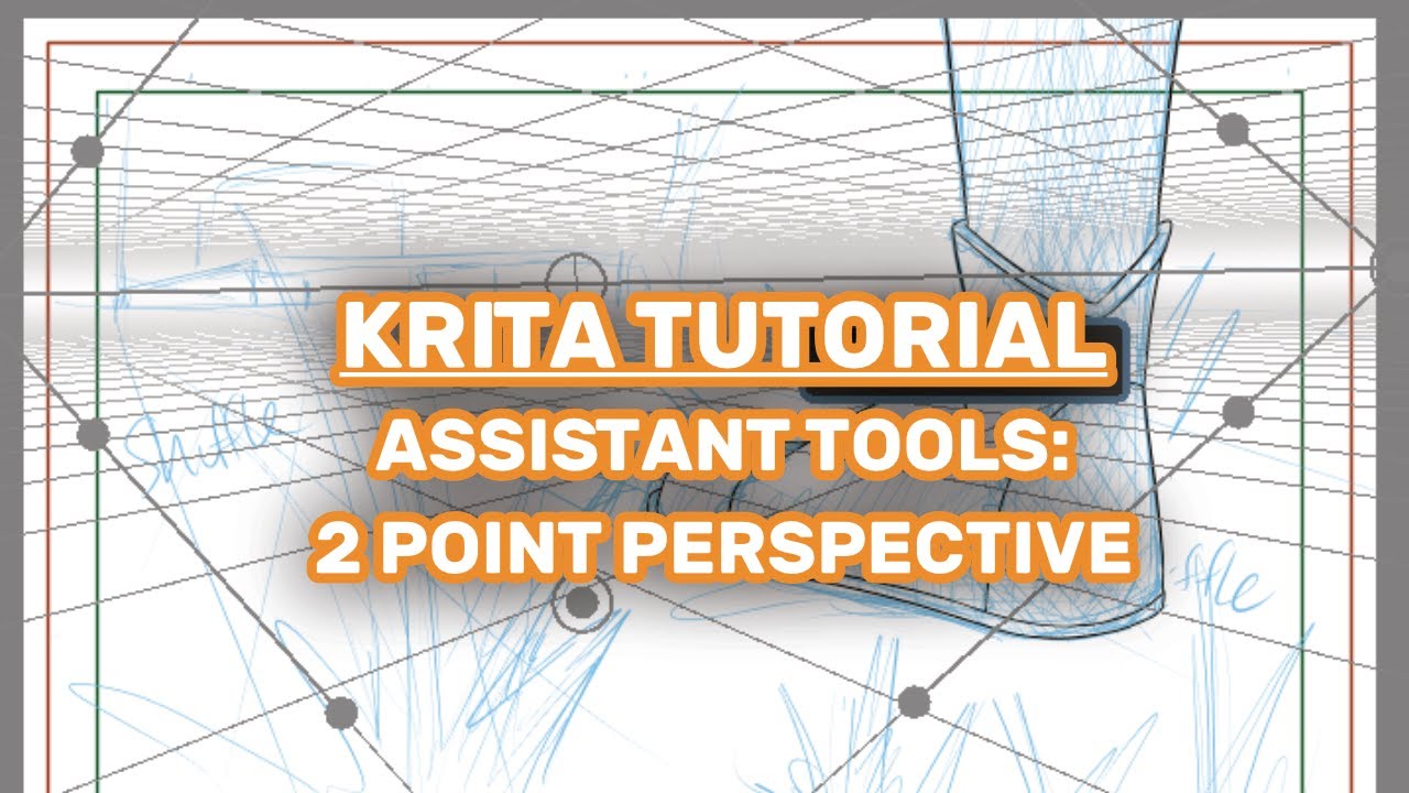Krita 5+ Tutorial: How to Use the 2 Point Perspective