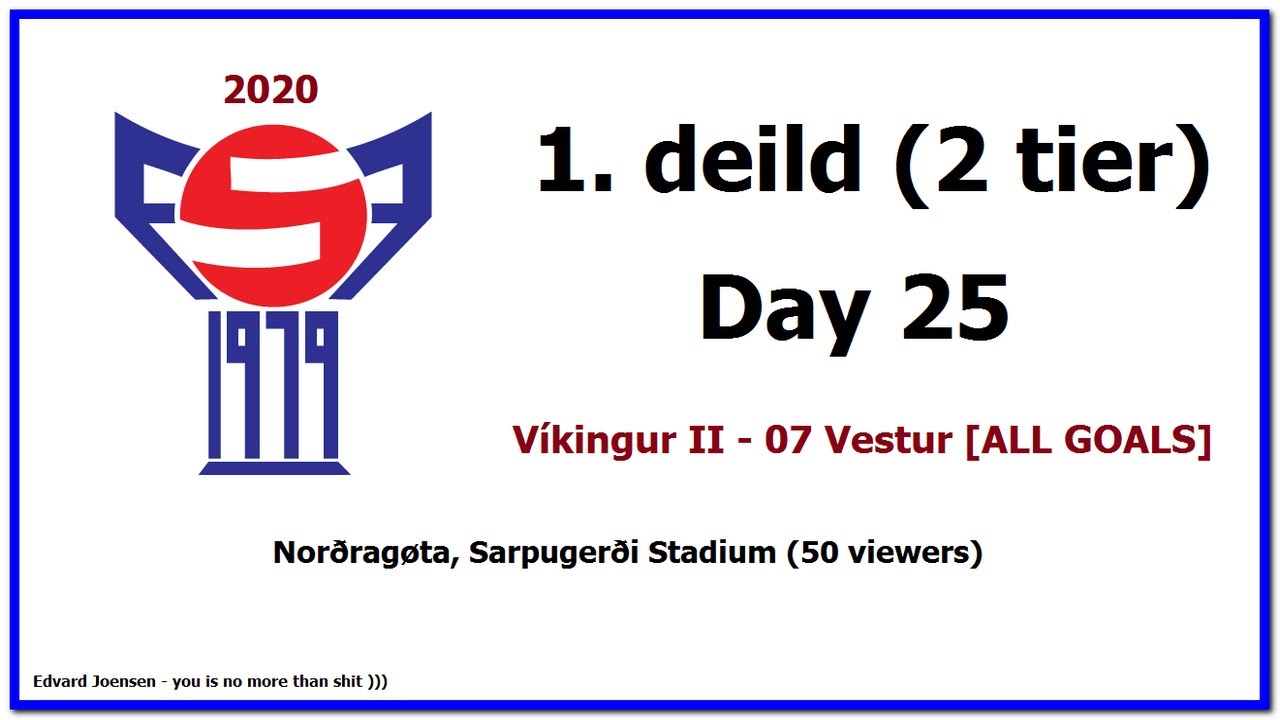 Faroe Islands. 1. deild-2020. Day 25. V&iacute;kingur II - 07 Vestur [ALL GOALS]