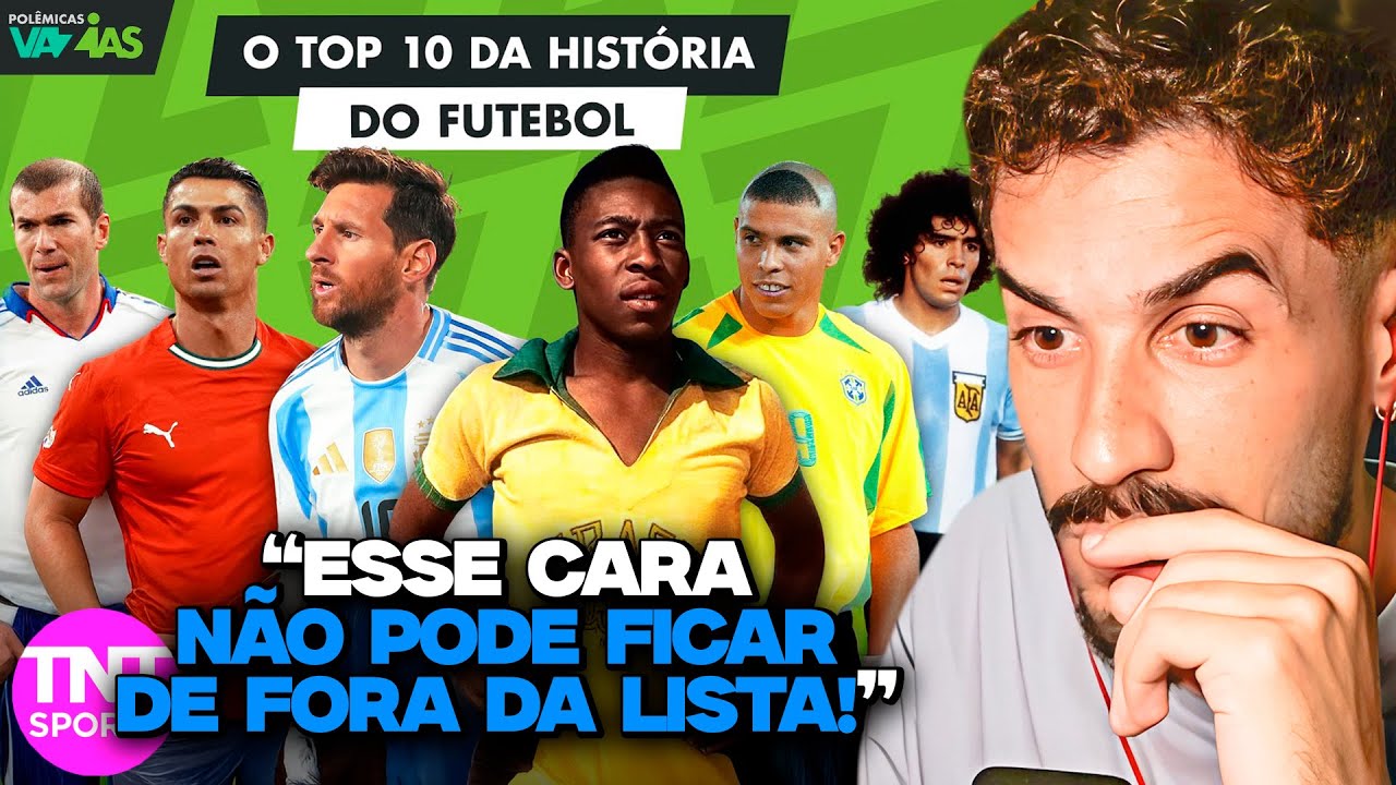 QUAIS SÃO OS DEZ MAIORES JOGADORES DA HISTÓRIA DO FUTEBOL? | REACT POLÊMICAS VAZIAS