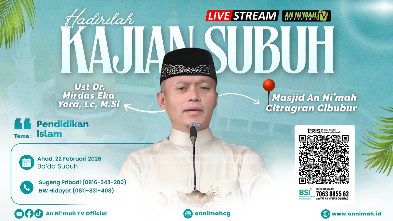 Pendidikan Islam | Ust. Dr. Mirdas Eka Yora, Lc, M.Si | Kajian Subuh