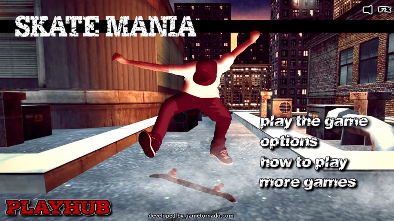 Skate Mania (Flash Game) Full Gameplay All Levels 1-24