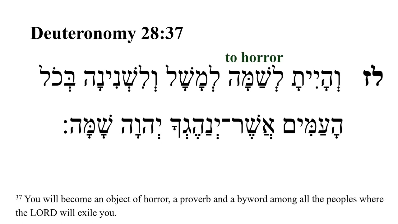 Deuteronomy 28 -- Hebrew Bible Speaker with English Captions