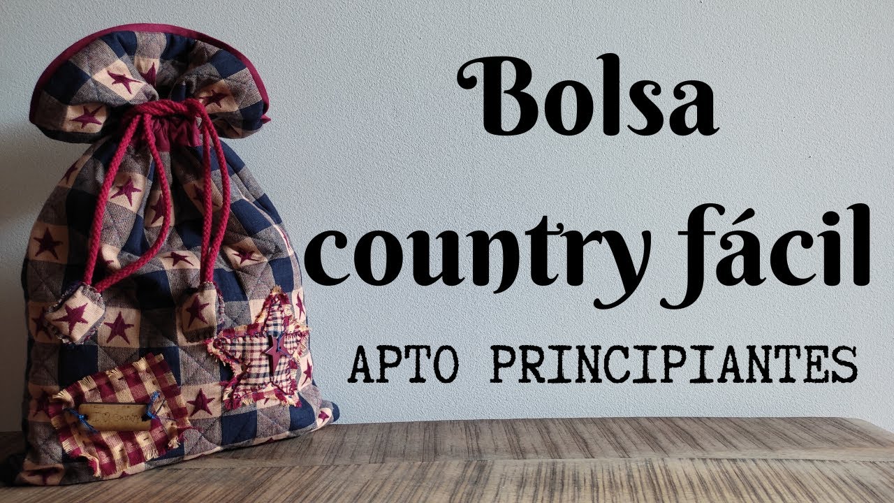🌾BOLSA Acolchada Estilo COUNTRY  🌻 Apto PRINCIPIANTES 🌻