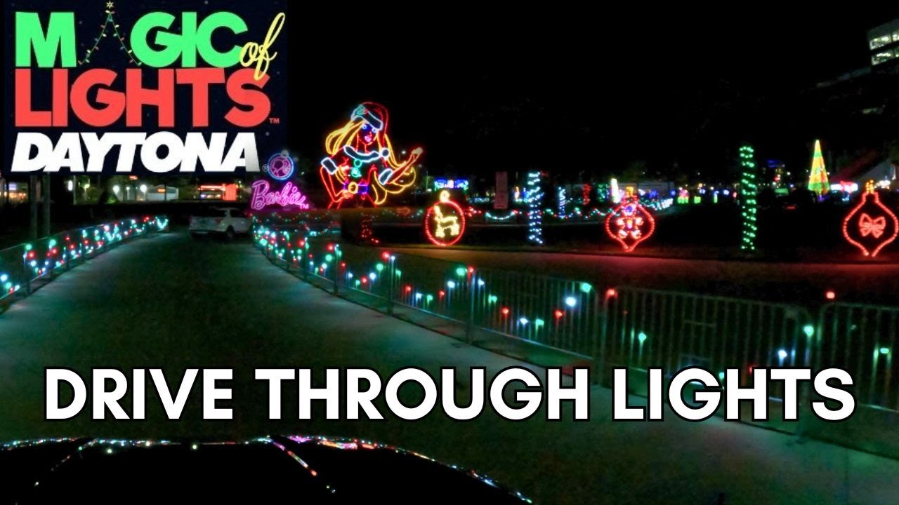 [4K] Magic of Lights Daytona Drive Through Christmas Lights 2023 at Daytona International Speedway