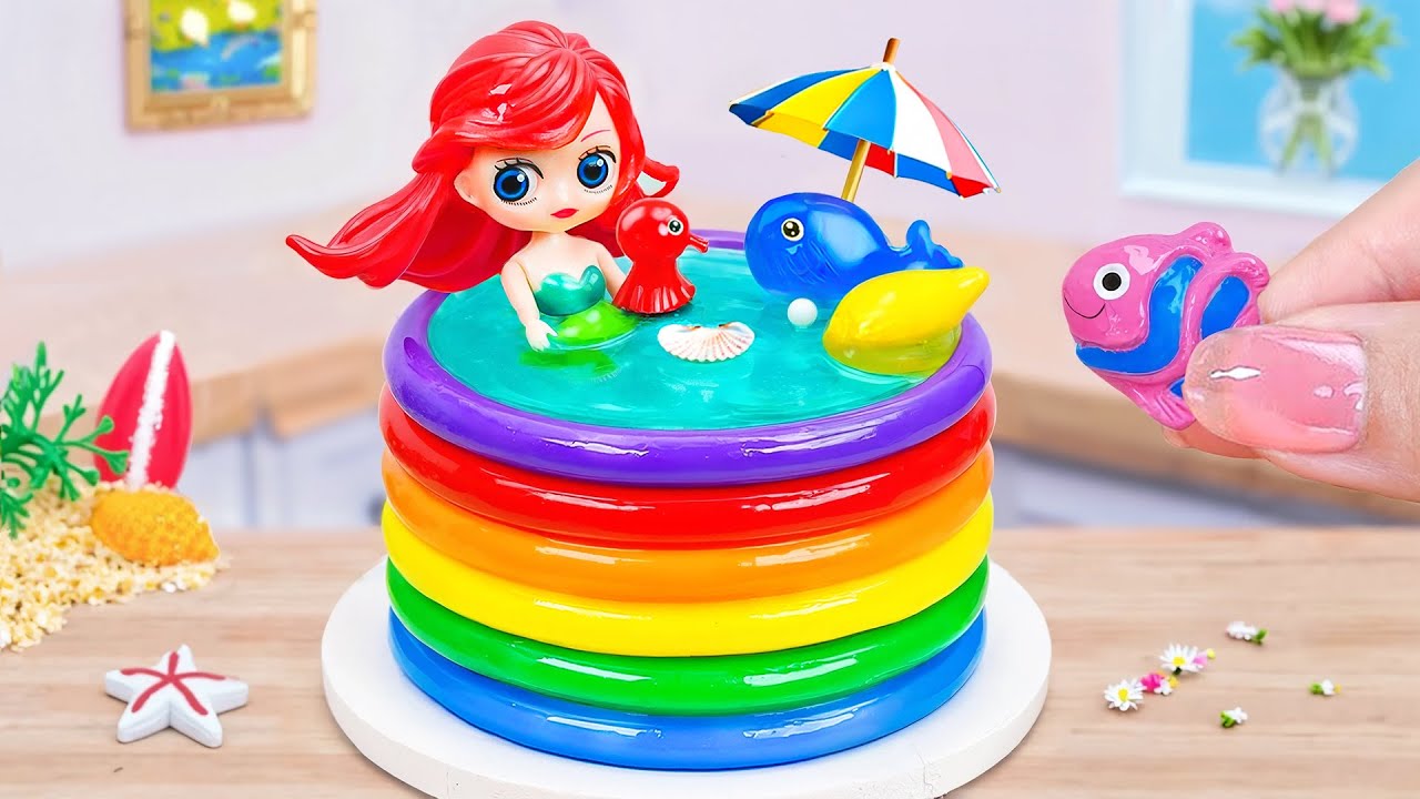 Beautiful Mermaid Fish Tank Jelly Cake Decorating ✨ Easy Mini Jelly Cake Decorating Tutorials 💟