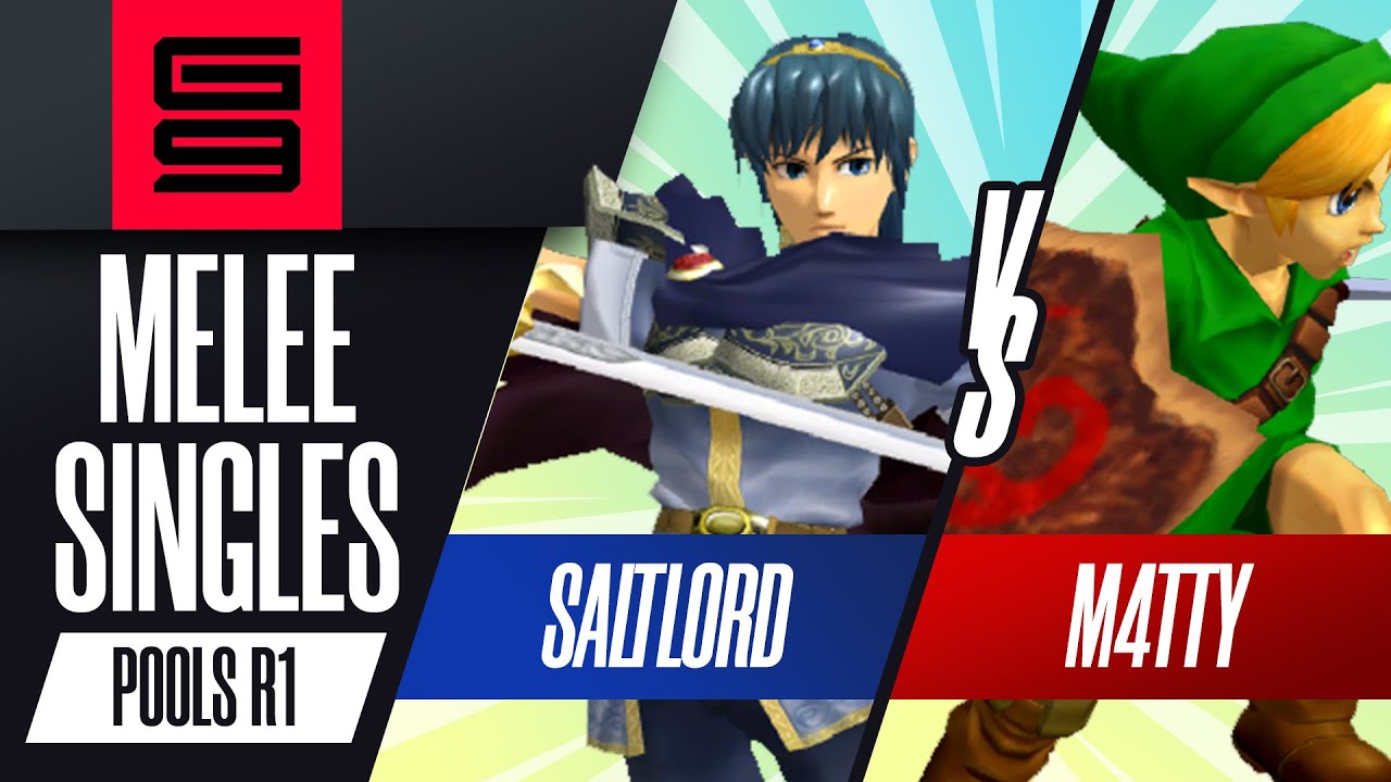 Saltlord (Marth) vs m4tty (Young Link) - Melee Singles Winners Round 1  - Genesis 9