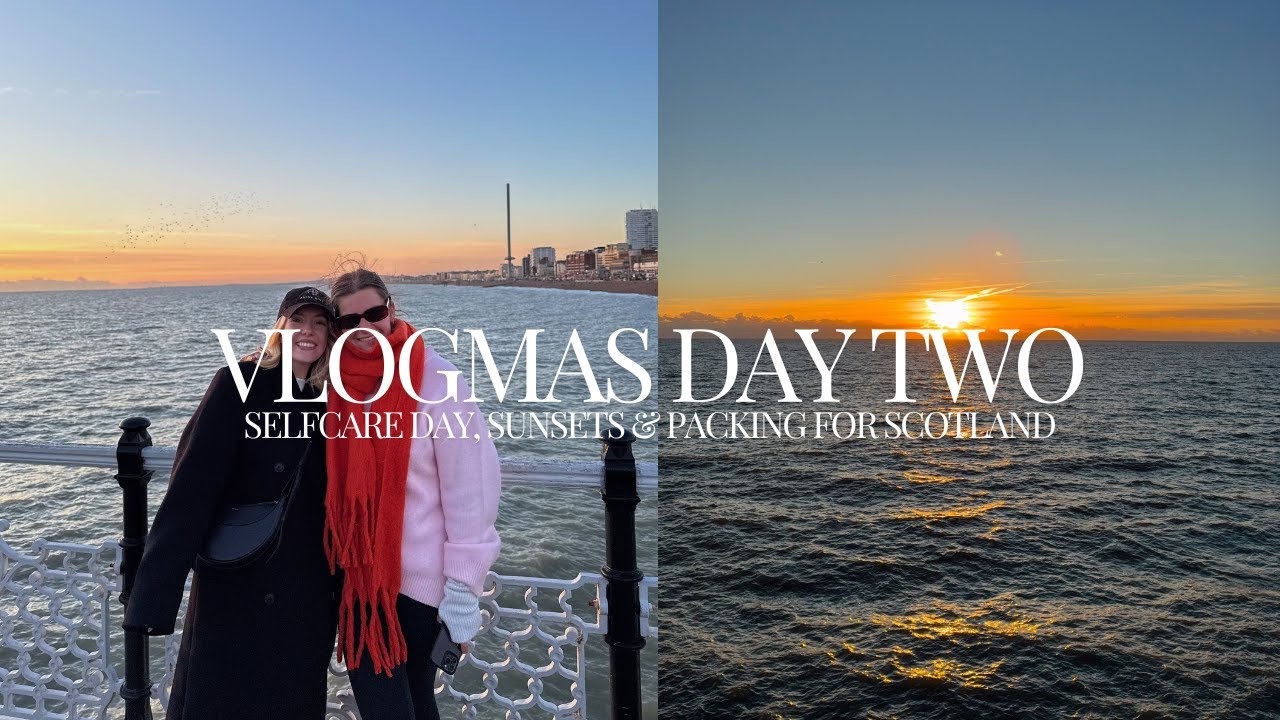 VLOGMAS DAY TWO! SELF CARE MORNINGS, SUNSETS, STARLINGS & PRESENTS! | India Moon